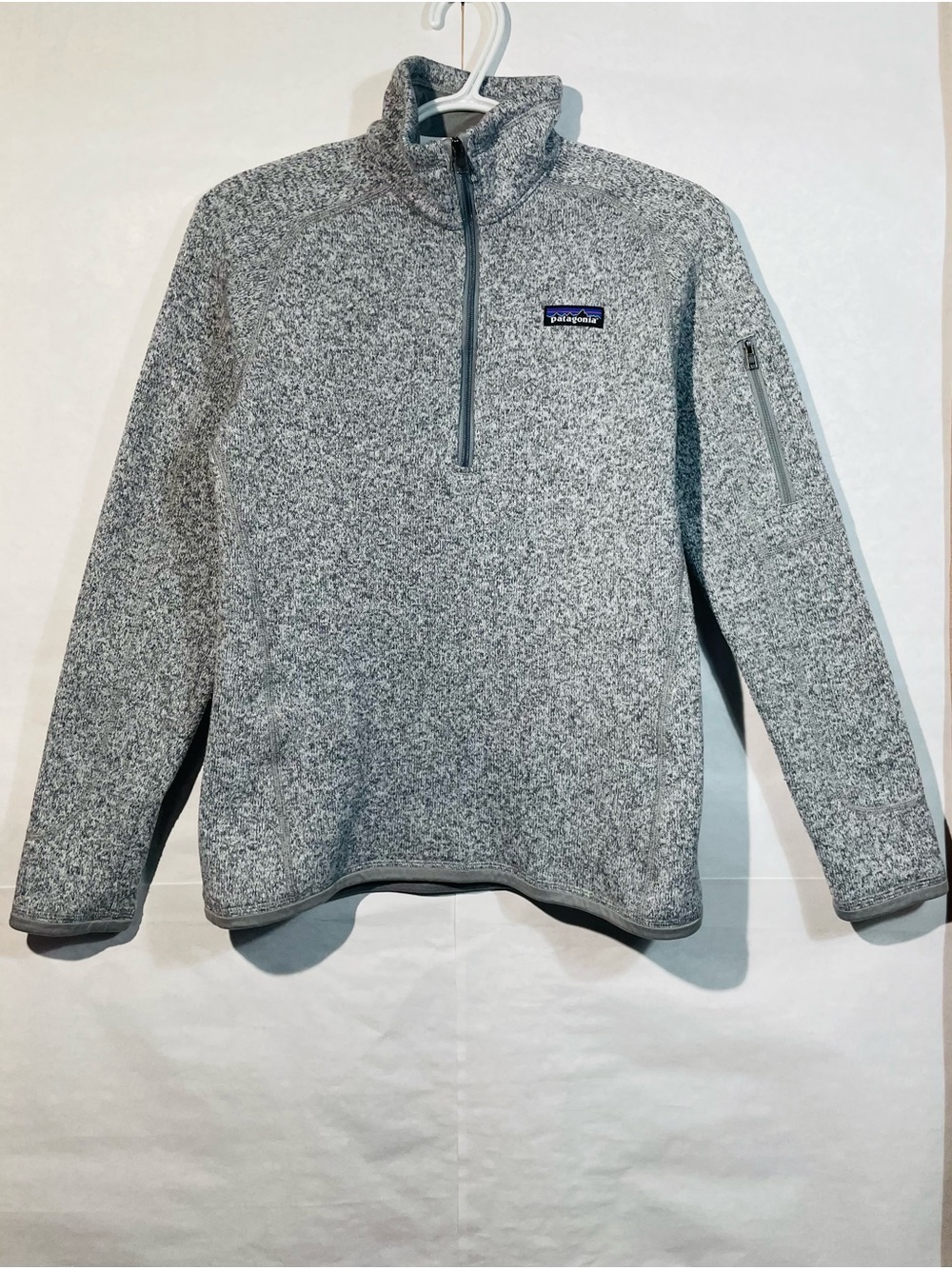 Patagonia Women's S Better Sweater 1/4-Zip Fleece Pullover Grey Style25617 VGUC